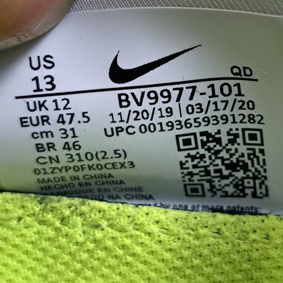 %Nike Air Max 2090 Men\'s Valerian Blue Lime Volt BV9977-101 Trainers Size 13 A5 main image 7